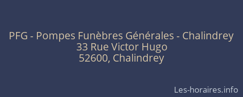 PFG - Pompes Funèbres Générales - Chalindrey