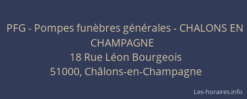PFG - Pompes funèbres générales - CHALONS EN CHAMPAGNE