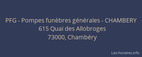 PFG - Pompes funèbres générales - CHAMBERY