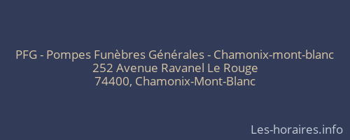 PFG - Pompes Funèbres Générales - Chamonix-mont-blanc