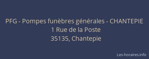 PFG - Pompes funèbres générales - CHANTEPIE