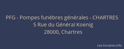 PFG - Pompes funèbres générales - CHARTRES