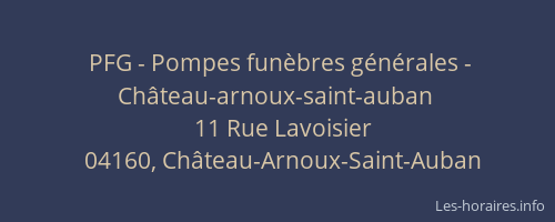 PFG - Pompes funèbres générales - Château-arnoux-saint-auban