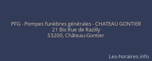 PFG - Pompes funèbres générales - CHATEAU GONTIER
