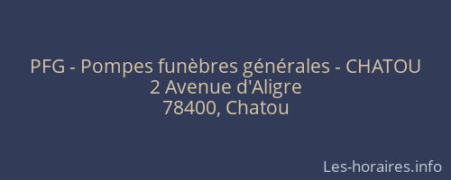 PFG - Pompes funèbres générales - CHATOU