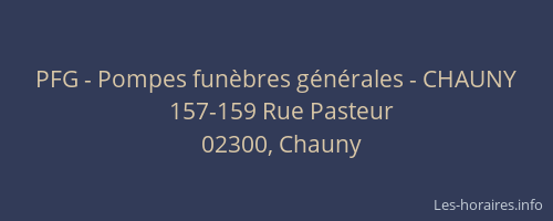PFG - Pompes funèbres générales - CHAUNY
