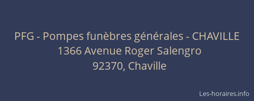 PFG - Pompes funèbres générales - CHAVILLE