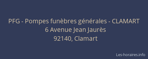 PFG - Pompes funèbres générales - CLAMART