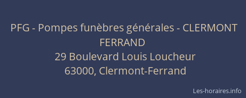 PFG - Pompes funèbres générales - CLERMONT FERRAND