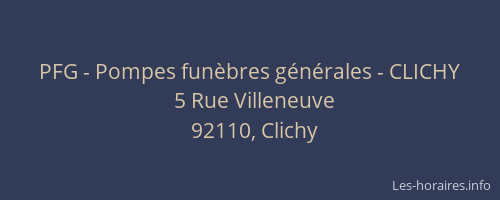 PFG - Pompes funèbres générales - CLICHY