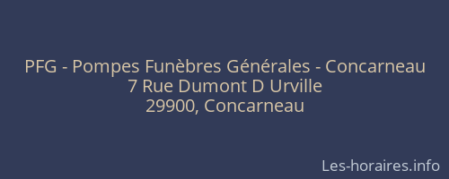 PFG - Pompes Funèbres Générales - Concarneau