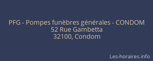 PFG - Pompes funèbres générales - CONDOM