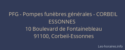 PFG - Pompes funèbres générales - CORBEIL ESSONNES