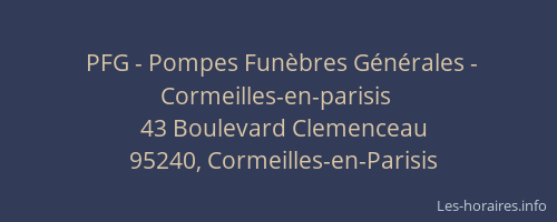 PFG - Pompes Funèbres Générales - Cormeilles-en-parisis