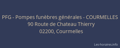 PFG - Pompes funèbres générales - COURMELLES