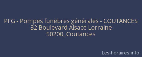 PFG - Pompes funèbres générales - COUTANCES