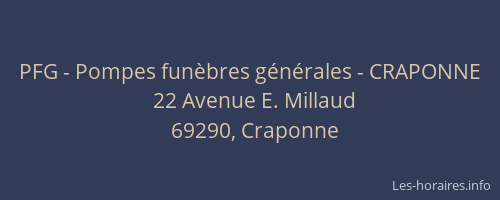 PFG - Pompes funèbres générales - CRAPONNE