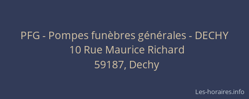 PFG - Pompes funèbres générales - DECHY