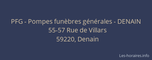 PFG - Pompes funèbres générales - DENAIN