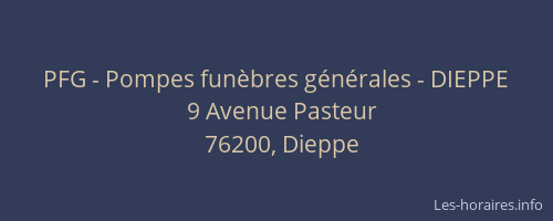 PFG - Pompes funèbres générales - DIEPPE