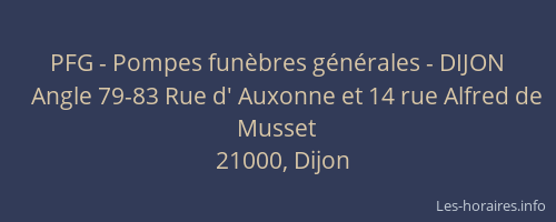PFG - Pompes funèbres générales - DIJON