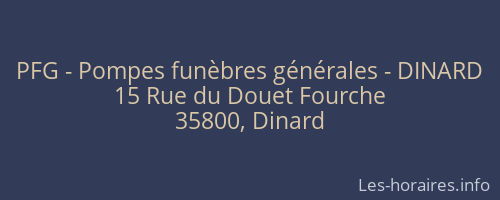 PFG - Pompes funèbres générales - DINARD