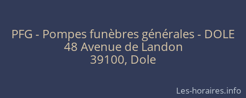 PFG - Pompes funèbres générales - DOLE