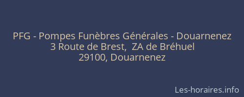 PFG - Pompes Funèbres Générales - Douarnenez