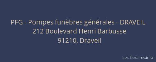 PFG - Pompes funèbres générales - DRAVEIL