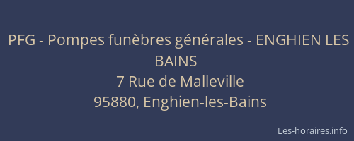 PFG - Pompes funèbres générales - ENGHIEN LES BAINS