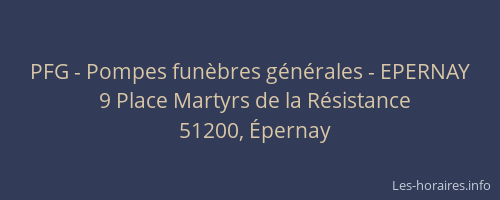 PFG - Pompes funèbres générales - EPERNAY