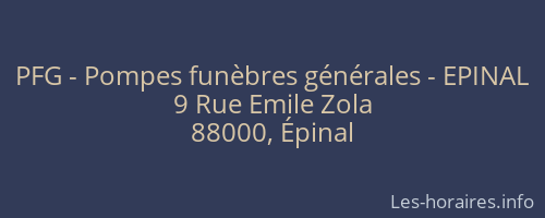 PFG - Pompes funèbres générales - EPINAL
