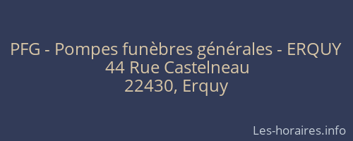 PFG - Pompes funèbres générales - ERQUY