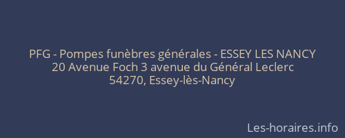 PFG - Pompes funèbres générales - ESSEY LES NANCY