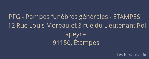 PFG - Pompes funèbres générales - ETAMPES