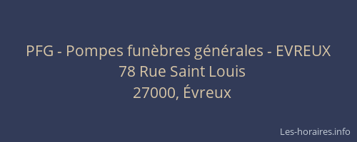 PFG - Pompes funèbres générales - EVREUX
