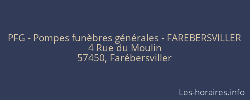 PFG - Pompes funèbres générales - FAREBERSVILLER
