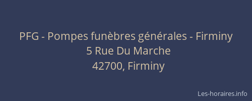PFG - Pompes funèbres générales - Firminy