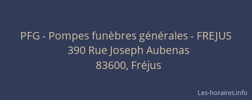 PFG - Pompes funèbres générales - FREJUS