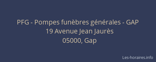 PFG - Pompes funèbres générales - GAP