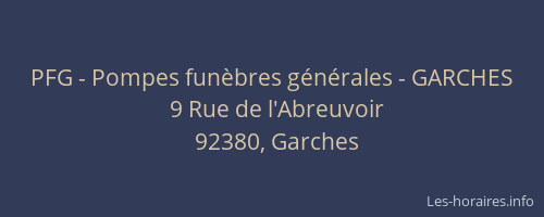 PFG - Pompes funèbres générales - GARCHES