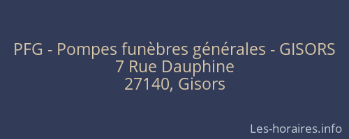 PFG - Pompes funèbres générales - GISORS