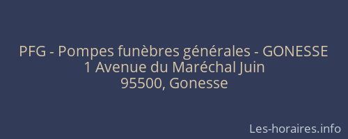 PFG - Pompes funèbres générales - GONESSE