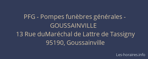 PFG - Pompes funèbres générales - GOUSSAINVILLE