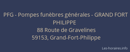 PFG - Pompes funèbres générales - GRAND FORT PHILIPPE