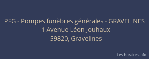 PFG - Pompes funèbres générales - GRAVELINES