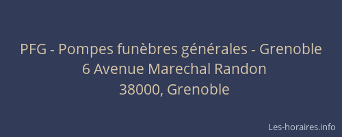 PFG - Pompes funèbres générales - Grenoble