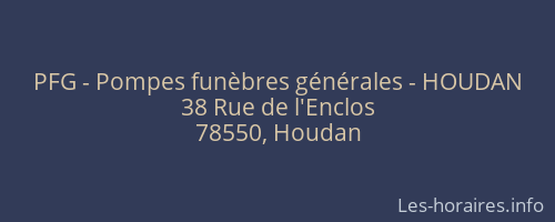 PFG - Pompes funèbres générales - HOUDAN