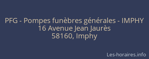 PFG - Pompes funèbres générales - IMPHY