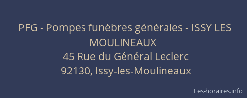 PFG - Pompes funèbres générales - ISSY LES MOULINEAUX